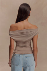 Kinsley Slinky Top With Hardware - Taupe