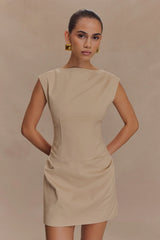 Doris Sleeveless Mini Dress - Camel