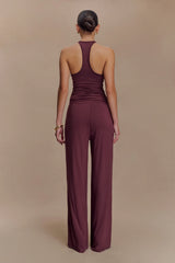 Ramona Modal Straight Leg Pant - Mahogany