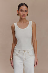 Maeva Scoop Tank Top - Ivory