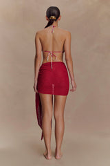 Sammy Boucle Knit Cover Up - Dragonfruit