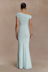 Kinsley Slinky Maxi Dress With Hardware - Lagoon