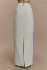Angelie Suiting Maxi Skirt - Ivory