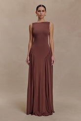 Marnie Modal Sleeveless Maxi Dress - Chocolate