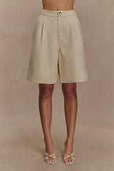 Andina Linen Shorts - Natural Beige