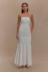 Finley Pointelle Knit Maxi Dress - Ivory