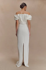 Sariya Sculptural Maxi Dress - White