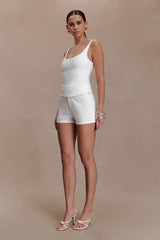 Blanca Stretch Crepe Shorts - White