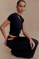 Haven Slinky Twist Top - Black