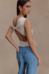 Niamh Modal Twist Back Bodysuit - Ivory