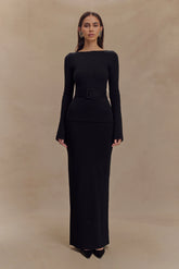 Kyle Knit Maxi Skirt - Black