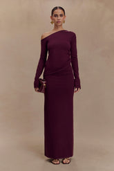 Miles Knit Maxi Skirt - Plum