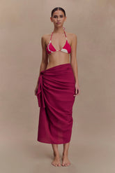 Evie Cotton Sarong - Wine