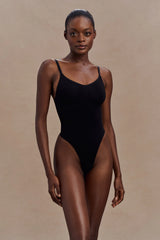 Alyssa Backless Shapewear Bodysuit - Black
