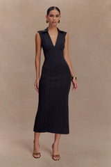 Keagan Sleeveless Midi Dress - Black