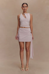 Alicent Slinky Beaded Top - Pale Pink
