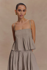 Mae Cotton Top - Pebble Brown