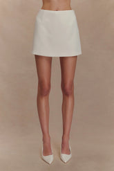 Alix Suiting Mini Skort - Ivory