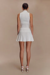 Indy Pointelle Knit Mini Skirt - Ivory