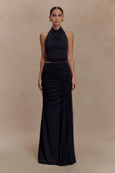 Calandra Slinky Maxi Skirt - Black