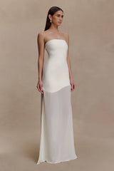 Mason Crepe And Chiffon Maxi Dress - Ivory