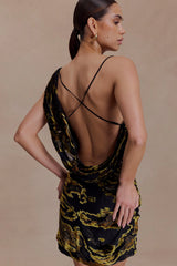 Ayana Cross Back Mini Dress - Velvet Burnout