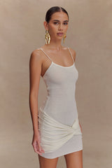 Laurie Twist Knit Mini Dress - Ivory