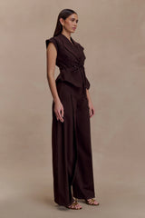 Beatrix High Rise Denim Jeans - Chocolate