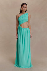 Aria Chiffon Cut Out Maxi Dress - Lagoon