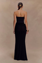 Jasiel Strapless Knit Maxi Dress - Black