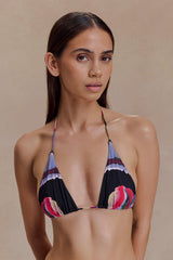 Brianna Triangle Bikini Top - Multi Fluid Reverie Print