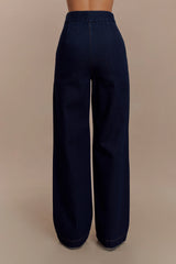 Rayne Wide Leg Denim Jeans - Indigo Blue