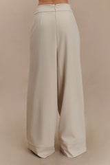 Katarina Wide Leg Suiting Pants - Sand