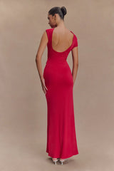 Kaida Slinky Maxi Dress With Hardware - Fuchsia Pink