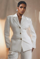 Bellamy Cinched Blazer - Ivory