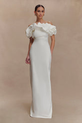 Sariya Sculptural Maxi Dress - White