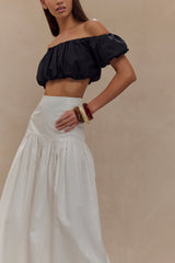 Autumn Maxi Skirt - White