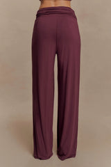 Ramona Modal Straight Leg Pant - Mahogany