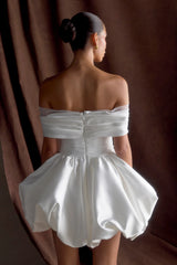 Lauretta Off Shoulder Mini Dress - White