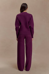 Lauren Knit Trouser - Plum