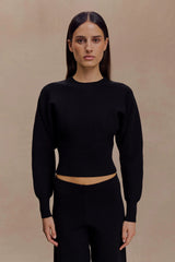 Ciaralee Cinched Waist Jumper - Black