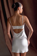 Scarlett Satin Slip Mini Dress - Ivory