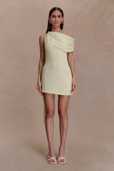 Daisie Chiffon Mini Dress - Lemon
