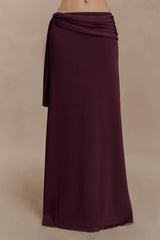 Bowie Low Rise Knit Maxi Skirt - Dark Chocolate
