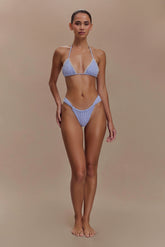 Persephone Gingham Bikini Bottoms - Lilac