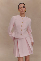 Cleo Boucle Mini Skirt - Powder Pink