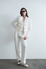 Bellamy Cinched Blazer - Ivory