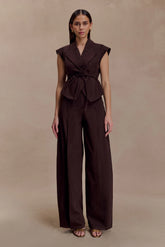 Beatrix High Rise Denim Jeans - Chocolate