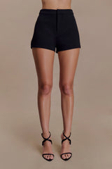 Blanca Stretch Crepe Shorts - Black