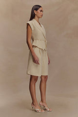 Andina Linen Shorts - Natural Beige